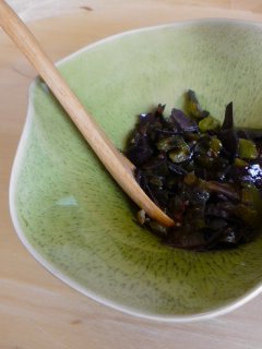 いろいろ常備菜と・・・茄子の皮とピーマンのピリ辛炒め。_f0177295_0163359.jpg
