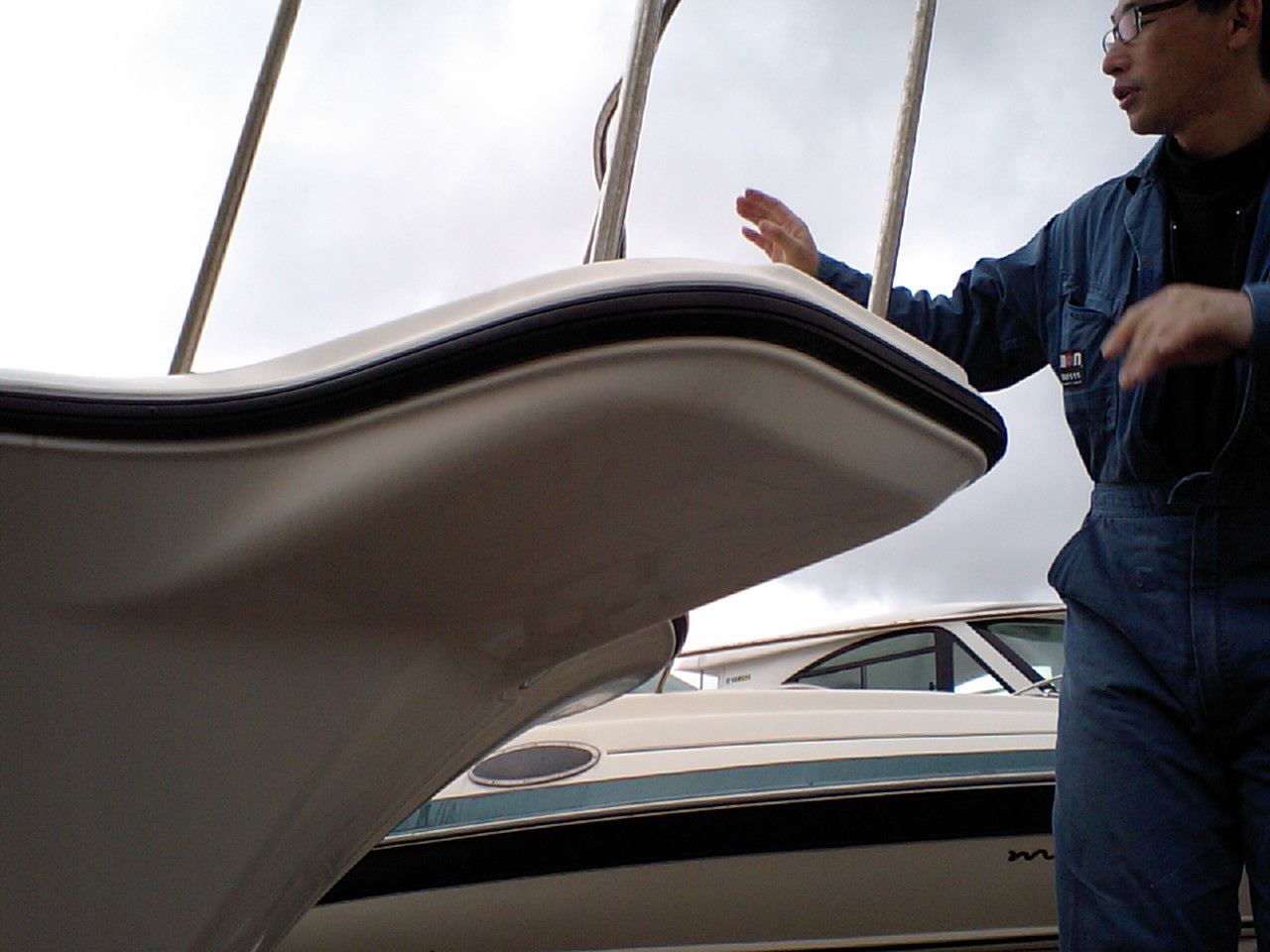 バウスプリット改造 今日のマリンセンターマリノア