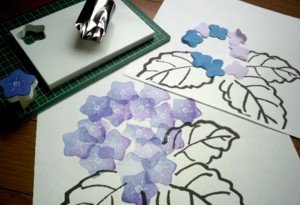老人ホームの紫陽花作り きゅうママの絵手紙の小部屋