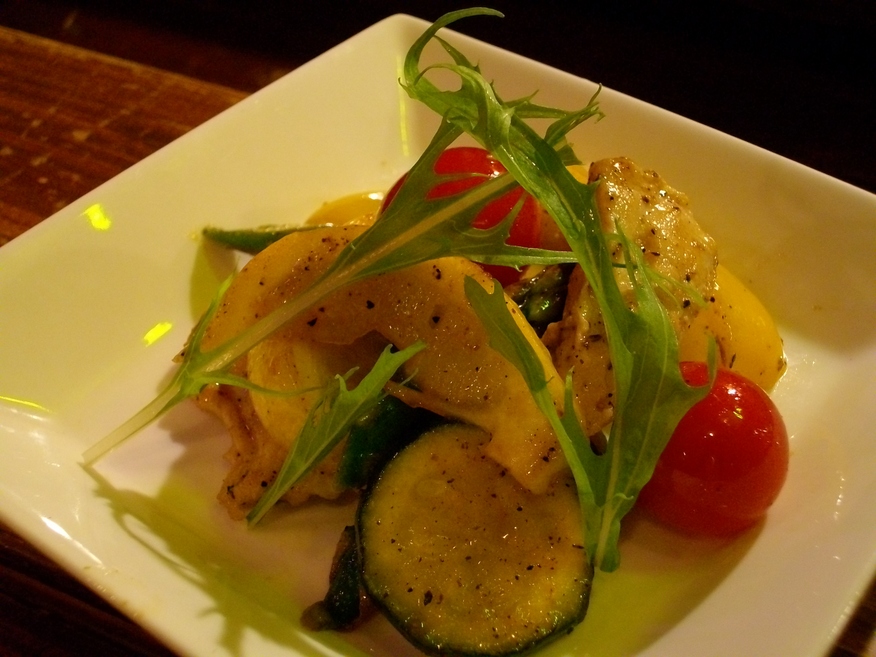 やげん軟骨と夏野菜のレモン炒め 藤沢市長後のレストランバー Cheers チアーズ のブログ やげん軟骨と夏野菜のレモン炒め 藤沢市長後のレストランバー Cheers チアーズ のブログ