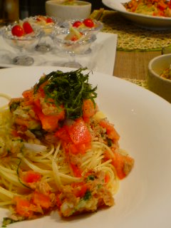 プチお料理教室・・・「暑い日のランチmenu」。_f0177295_1532213.jpg