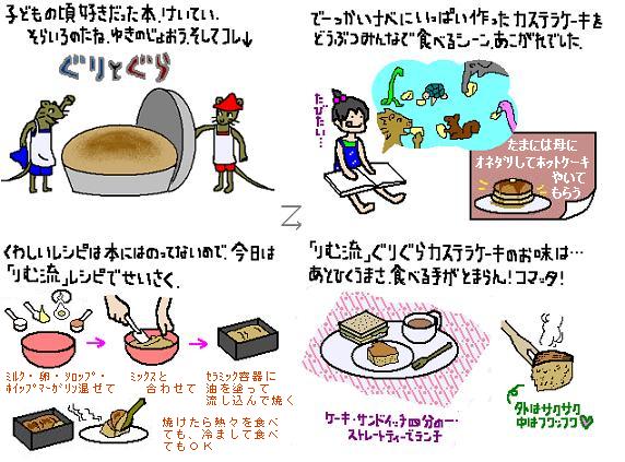 ぐりとぐら　絵本風大きなカステラケーキ_c0095925_1332369.jpg