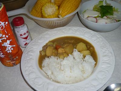 スプーン献立　挽き肉カレーと茨空土産_c0095925_047383.jpg