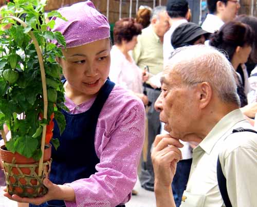 売リ手と買い手　（7月9日　浅草寺　ほうずき市にて）_a0023315_1456843.jpg