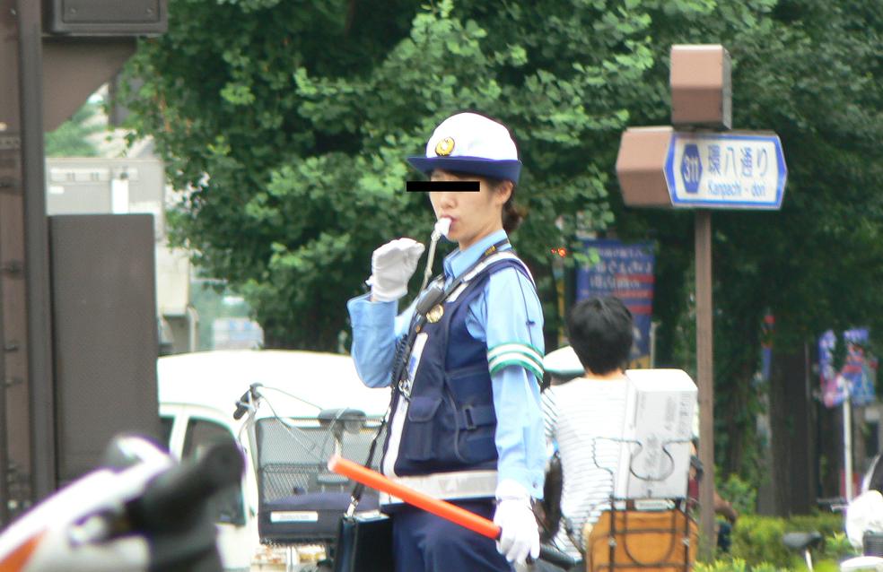 婦警さん（女性警察官）の制帽覆い_f0145372_7323473.jpg