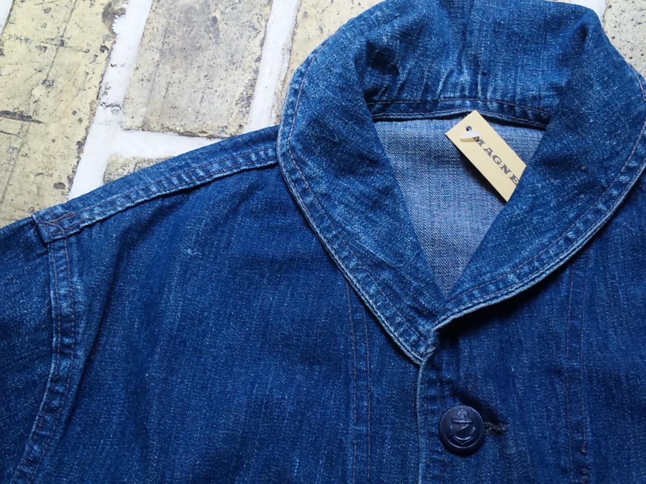 7/１５（木）プチ入荷！！30ｓ～40ｓUS Navy　Shawl Collar　Denim JKT_c0078587_1751939.jpg