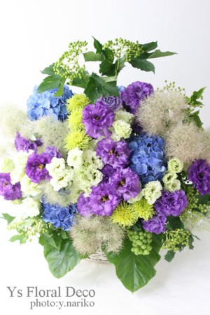 フリンジ咲きのリシアンサス　書道展へのお花_b0113510_23364918.jpg