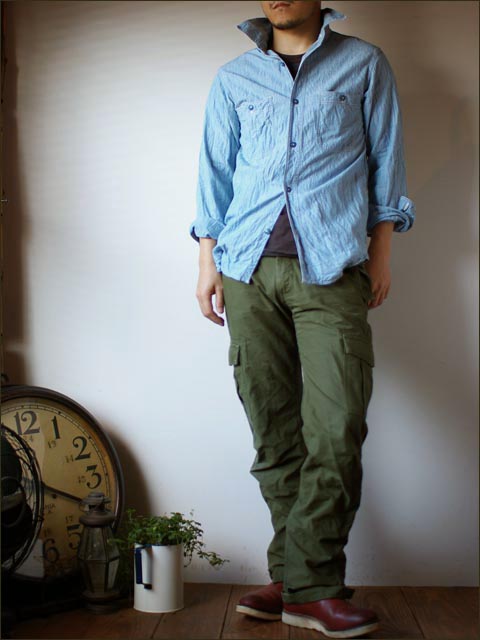 orslow [オアスロウ] chambray shirts [シャンブレーシャツ]　bleach  _f0051306_15413987.jpg