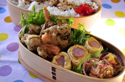 舞茸と人参のスナック天ぷらお弁当_b0171098_8394012.jpg