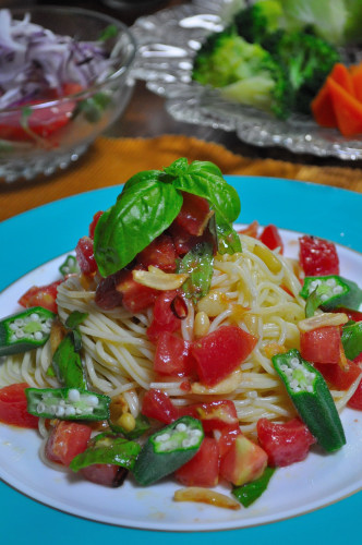 Italian! FRESH TOMATO で冷たいパスタ（簡単レシピ）_d0173197_2384617.jpg