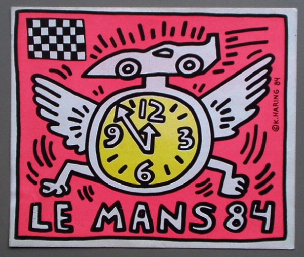 キース・へリングのステッカー「Le Mans 84」(1984) : ガレリア キース・へリングのステッカー「Le Mans 84」(1984) : ガレリア