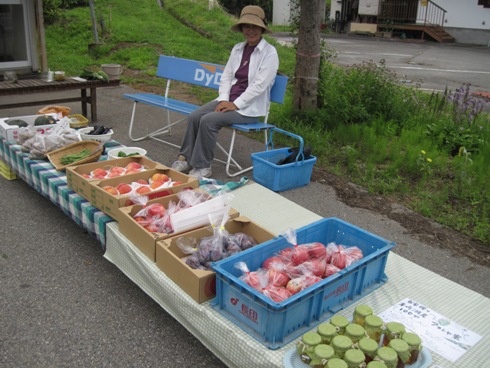 木崎湖畔で朝市どうぞ！「Yショップニシ」_b0140235_23463958.jpg