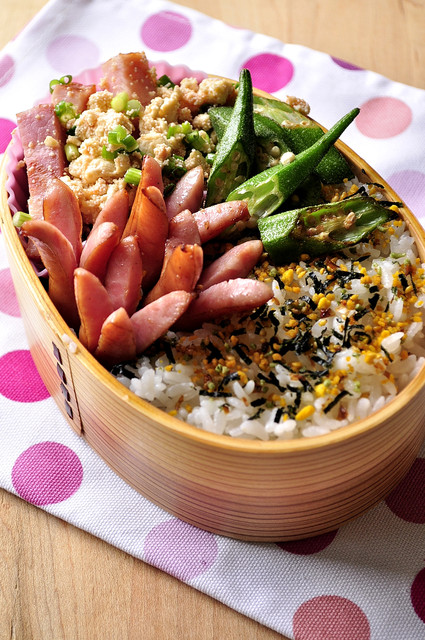 炒り明太豆腐とウインナー弁当_b0171098_7282322.jpg