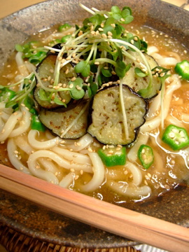 揚げナスのおろし冷うどん_f0235919_7171752.jpg