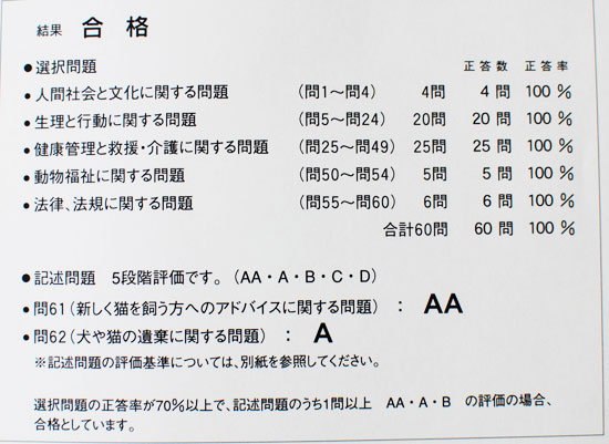 動物愛護社会化検定 専門級試験_c0099133_237084.jpg