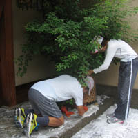 京都要庵歳時記「平成２２年　８月文月の玄関のしつらい」あ～疲れた玄関磨き（３）_d0033734_273092.jpg