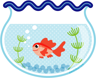 美しい花の画像 新鮮なイラスト 金魚鉢