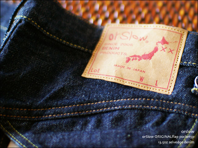 orslow [オアスロウ]　orSlow ORIGINAL flap pocket 5p [13.5oz ORIGINAL selvedge denim] one wash _f0051306_234327.jpg