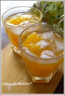 紅茶 オレンジジュース アンティークドボタンキコ アンティーク ヴィンテージ使用アクセサリーetc