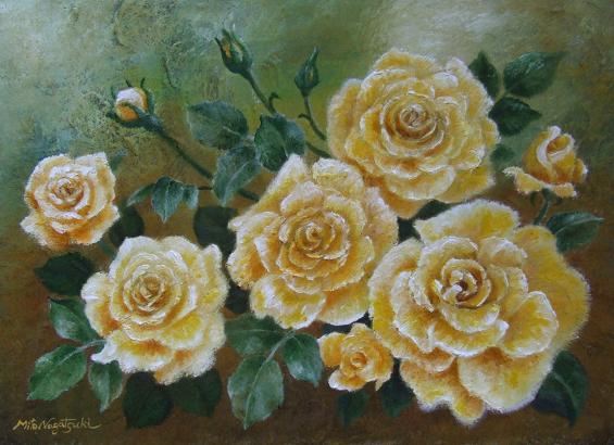 黄金の薔薇の油絵 油絵画家 永月水人のart life 黄金の薔薇の油絵 油絵画家 永月水人のart life