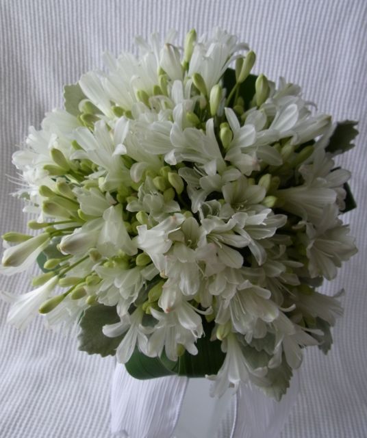ホワイトアガパンサスのブーケ Atelier Eucharis ー ウェディングブーケとパリスタイルの花 ー
