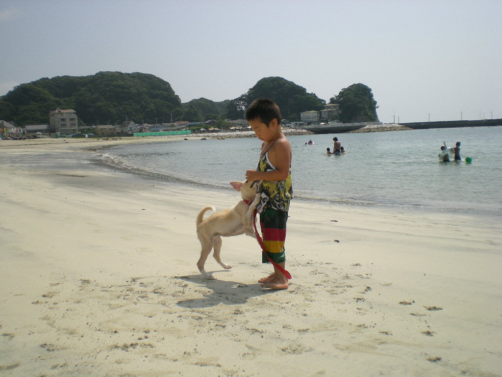 2010年8月24日(火)海と子供と子犬!_f0060461_9203455.jpg
