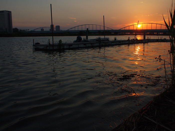 晩夏の夕景～夕日に染まる多摩川_e0195587_19551128.jpg