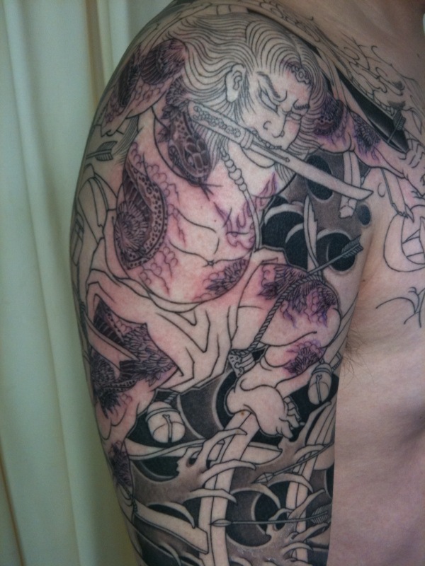 彫あい 最新刺青画像「浪裡白跳 張順 」 : 刺青「初代 彫あい」/和彫り