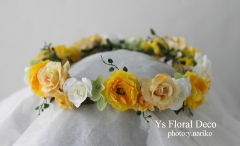 黄色の花冠&リストレット_b0113510_1112516.jpg