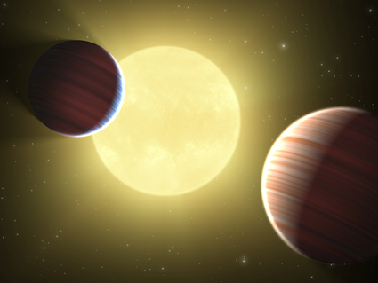 ★土星サイズの系外惑星2つを確認、重力で引っ張り合う_a0028694_133117.jpg