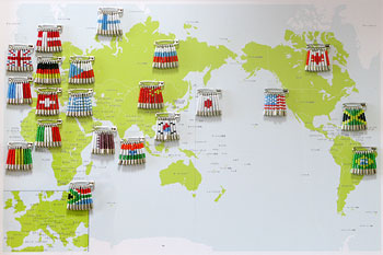 ビーズの国旗 : key.