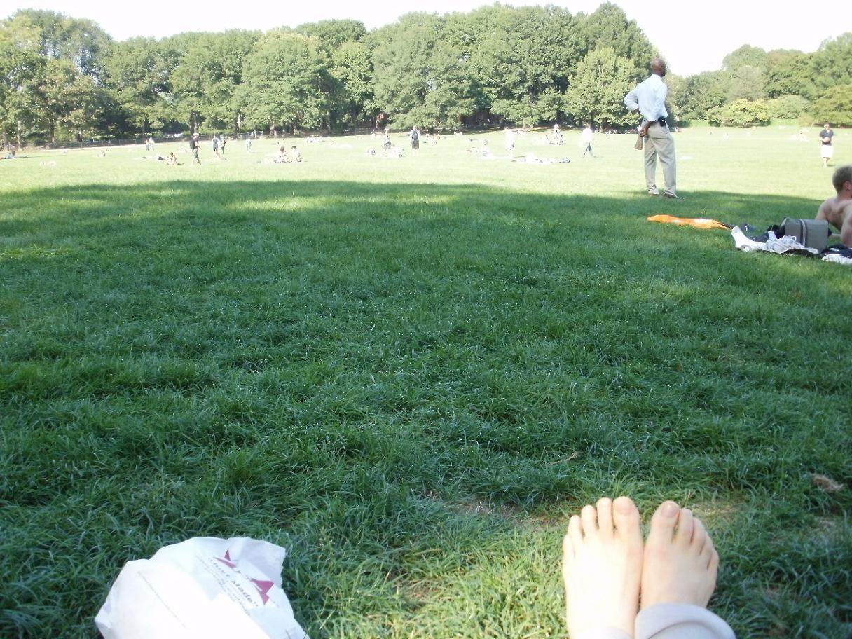 セントラルパークで腰痛リハビリ&布ぞうりクラス!_f0095325_1125547.jpg
