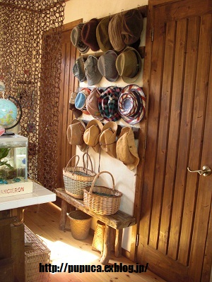 帽子の収納 インテリアとハンドメイドと