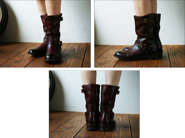 moto leather＆silver[モトレザー] Engineer Boots [手染め エンジニア