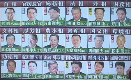 菅内閣改造 閣僚名簿発表 和はいい和 どうみん 菅内閣改造 閣僚名簿発表 和はいい和 どうみん