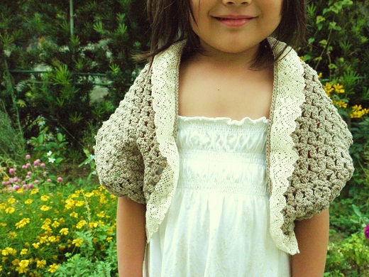 子供用ボレロ 編み図付き 110cm 1cm Crochet A Little 子供用ボレロ 編み図付き 110cm 1cm Crochet A Little