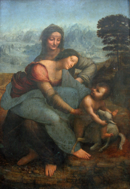 モナ リザなどダ ヴィンチの絵画 ルーヴル美術館にて 模糊の旅人