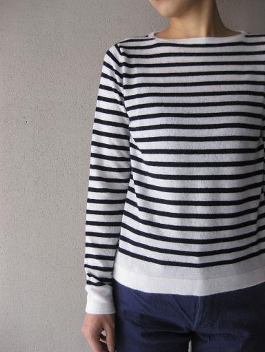 n100 カシミアセーター 赤ボーダー 【公式通販】