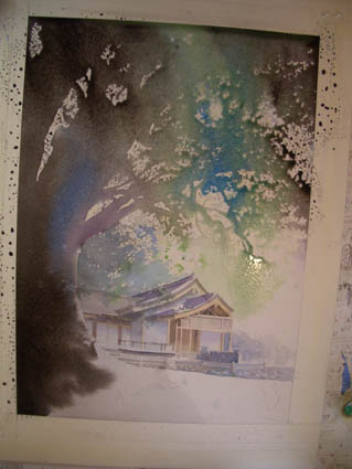 HIBIYA PALACE 日比谷公園 木漏れ日 東京 千代田区 水彩画
