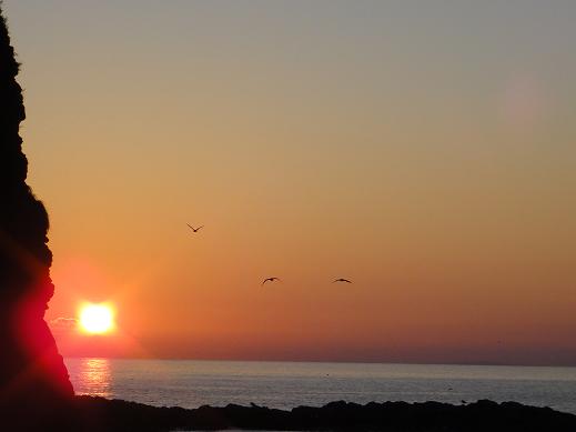 知床の夕日 んちゃって英語ガイド 知床の夕日 んちゃって英語ガイド