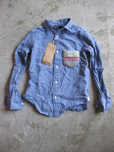 ELATE　CHAMBRAY SHIRTS × USED KNIT (products for us)_b0139281_14433748.jpg