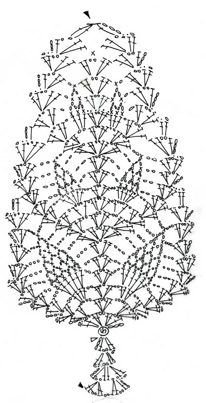 木のモチーフ(編み図付き、樹、ツリー) : Crochet a little 木のモチーフ(編み図付き、樹、ツリー) : Crochet a little