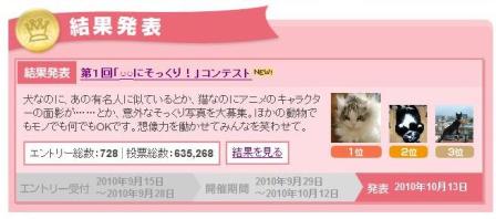 Yahoo!ペット「第1回○○にそっくり!」フォトコンテスト第3位猫。_a0143140_2185578.jpg