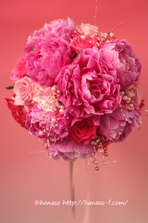 大輪芍薬の豪華ブーケ_c0198981_1665557.jpg