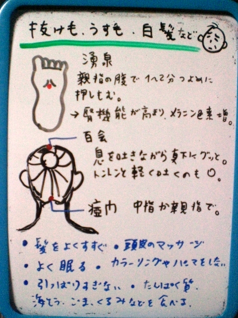 白髪 抜け毛 薄毛の原因と対策 ツボ 整体 ツボゲッチューりらく屋 朝霞 白髪 抜け毛 薄毛の原因と対策 ツボ 整体 ツボゲッチューりらく屋 朝霞