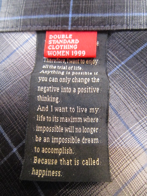 DOUBLE STANDARD CLOTHING  チェックシャツワンピース_e0076692_2237109.jpg