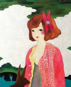 2010/11/23-28 進川桜子展 - 少女画の世界 - 【油彩画、アクリル画、木版画】_e0091712_22124711.jpg