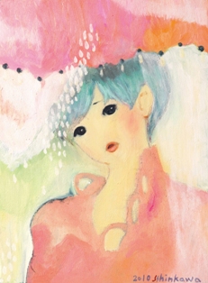 2010/11/23-28 進川桜子展 - 少女画の世界 - 【油彩画、アクリル画、木版画】_e0091712_22133294.jpg