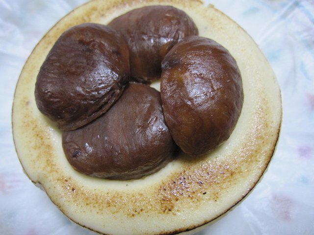 季節のチーズケーキ焼き栗＠スイートオブオレゴン_b0167979_8404524.jpg