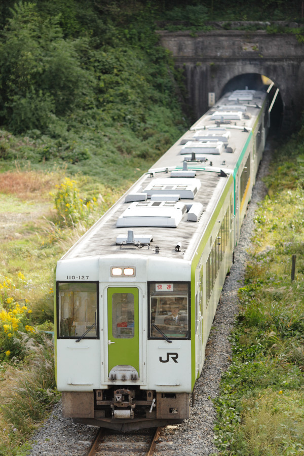 2010 10 22 石巻線 キハ110　快速 南三陸2号_e0132794_20414672.jpg